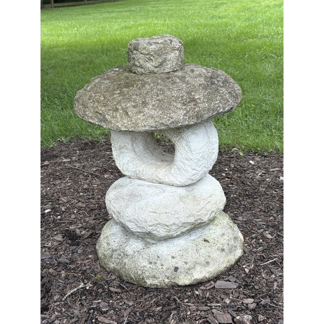 Mid 20th Century Mountain Spirit Wabi Sabi Concrete Garden Sculpture For Sale - Image 4 of 9