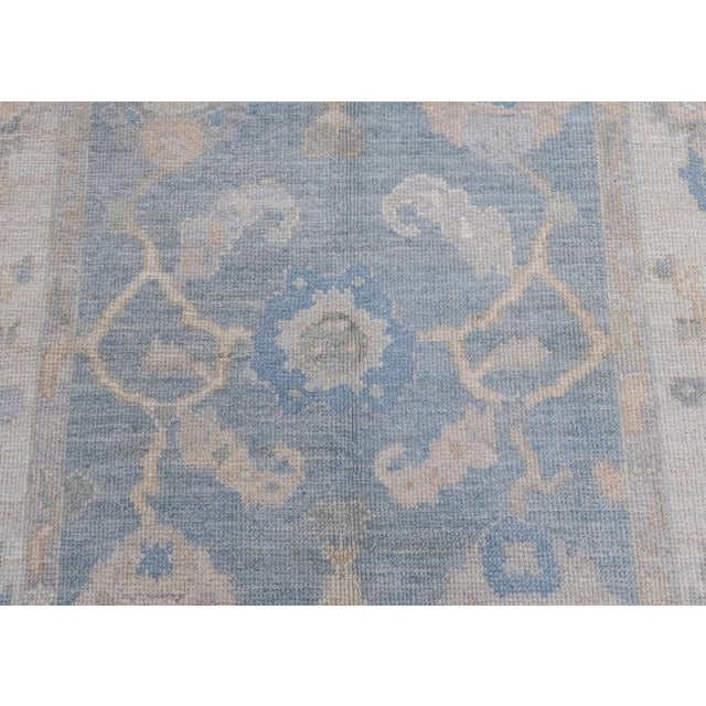 Turkish Turkish Oushak Rug 4'2" x 6'1" For Sale - Image 3 of 8