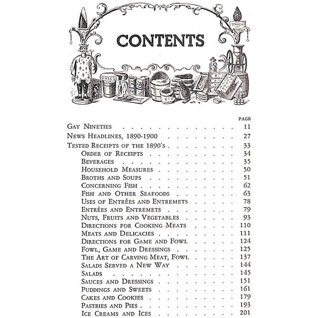 Traditional "Gay Nineties Cook Book" 1946 Dietz, F. Meredith and August Jr. For Sale - Image 3 of 10