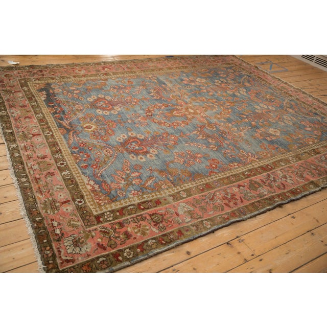 1940s Vintage Distressed Mahal Carpet - 8'1" x 9'11" For Sale - Image 5 of 10