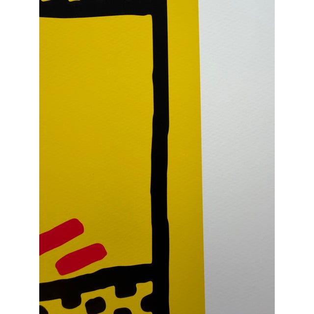 Yellow Keith Haring (1958-1990), Untitled, 1984, (Pyramid With UFOs),Copyright Keith Haring Foundation, Licensed by Artestar New York, Printed in the Uk 4/51 For Sale - Image 8 of 10