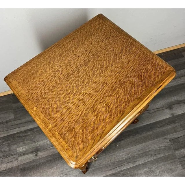 Vintage French Louis Style Oak Nightstands, Set of 2 For Sale - Image 9 of 12