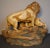 Art Nouveau Circa 1900 Austrian Art Nouveau Theodore Schoop for Bernard Bloch Porcelain Lion and Lioness on Rock Figural Group Sculpture For Sale - Image 3 of 12