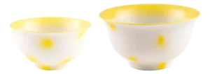 Yellow Dots Porcelain Collection Bowls from Litolff, Set of 2