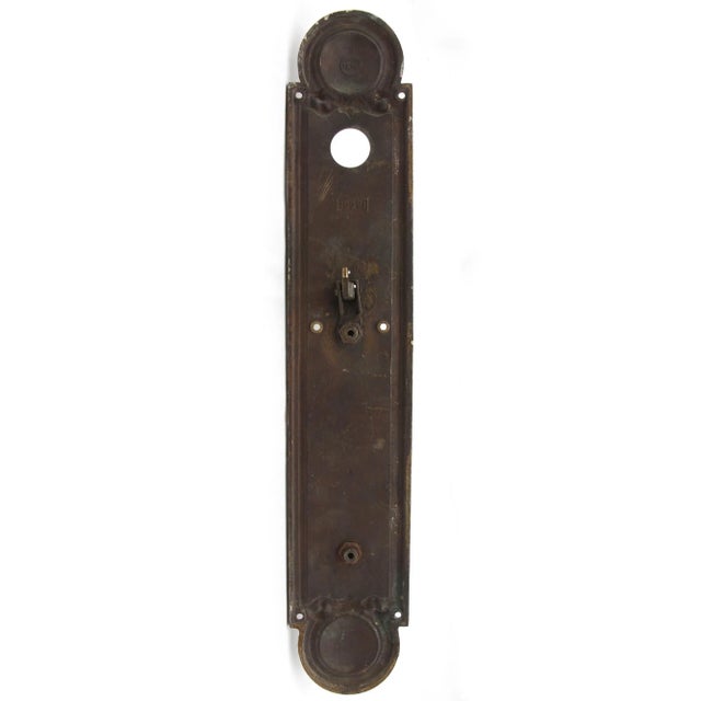 Metal Mid 20th Century Art Deco Bronze Penn Entry Door Pull For Sale - Image 7 of 9