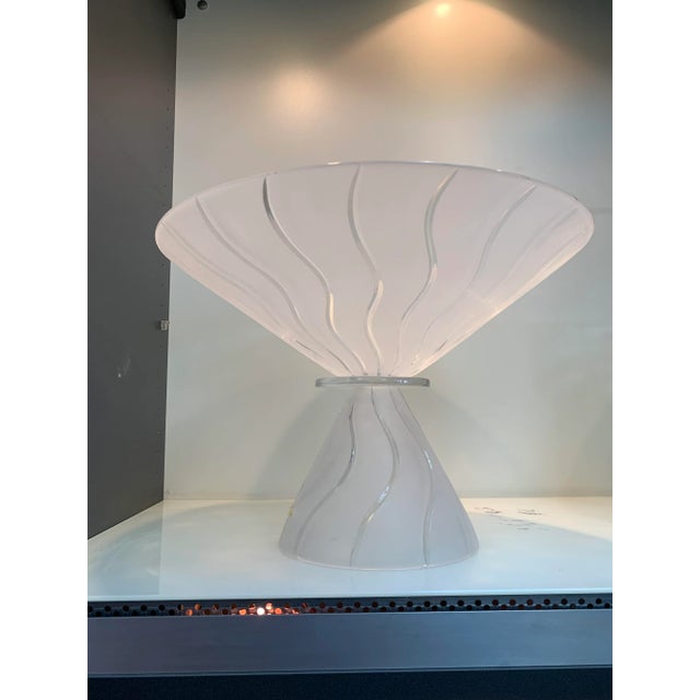 Glass Italian Sand Crystal Handmade Cut Vase For Sale - Image 7 of 7