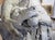 Signed Antique French Plaster Sculpture, a Renaissance Boy and His Dog, C. 1880 For Sale - Image 15 of 18