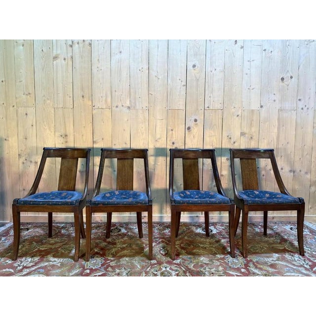 Set of 4 Empire-Style Mahogany Gondola Chairs, Set of x For Sale - Image 10 of 10