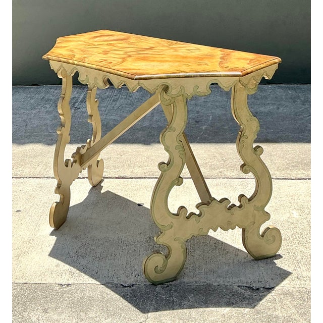 Vintage Chelsea House Hand Painted Console Table For Sale In West Palm - Image 6 of 12