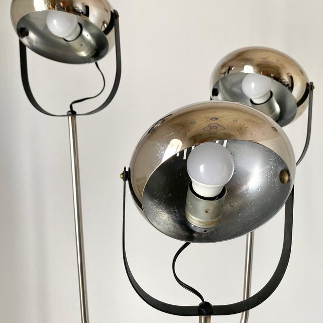 Vintage Chrome Floor Lamp with Adjustable Lights by Reggiani, Italy, 1960s For Sale - Image 11 of 16