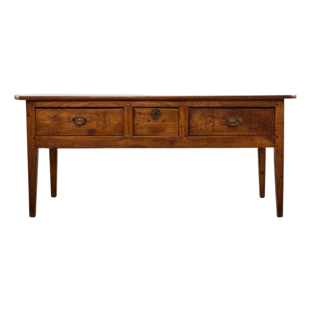 19th Century Country French Fruitwood Console Table Server 6 Ft. For Sale