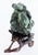 Figurative Asian Carved Figurative Precious Stone Sculpture on Root Stand For Sale - Image 3 of 10