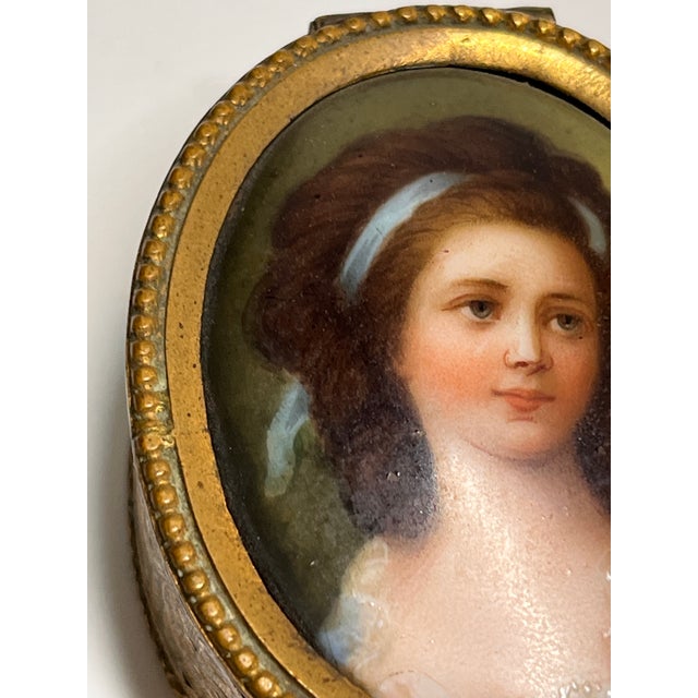 Metal 19th Century Vienna Miniature Portrait Gilt Bronze Box For Sale - Image 7 of 12