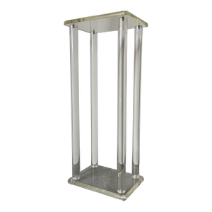 70’s Vintage Rectangular Lucite Display Pedestal