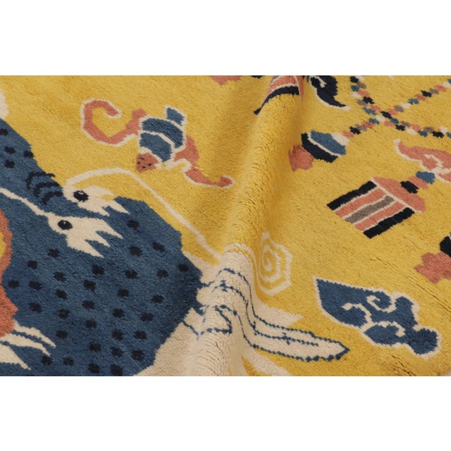 Antique Chinese Ningxia Pillar Runner With Imperial Dragon Motif - Rug & Kilim For Sale In New York - Image 6 of 9