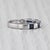 2010s 0.75ctw Blue Sapphire Ring 14k White Gold Size 4.75 Stackable Wedding Band For Sale - Image 5 of 8