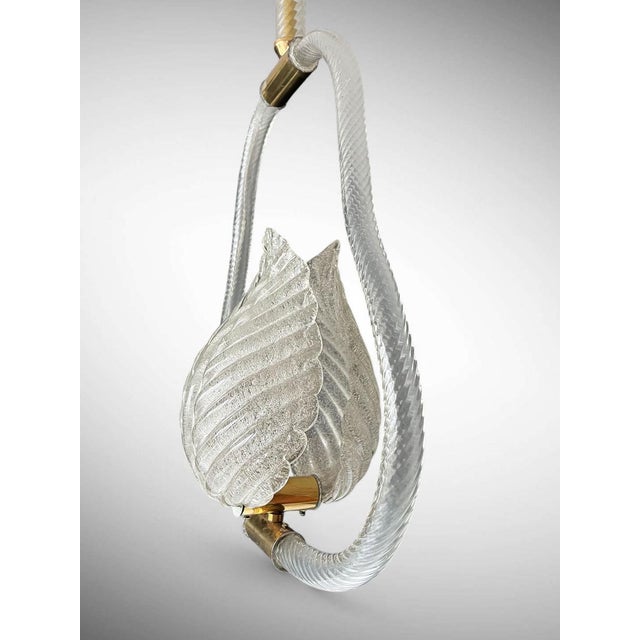 Hanging Light in Murano Glass by Barovier and Toso, Italy For Sale - Image 4 of 8