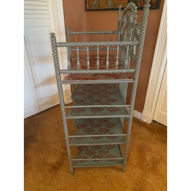 Antique Etagere, Curio Shelves Late 19th Century Carved Victorian Etagare, Refinished For Sale - Image 4 of 12