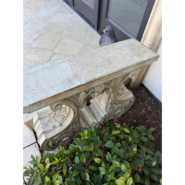 1990s 1990s Solid Stone Architectural Pedestal Console Garden Base For Sale - Image 5 of 7