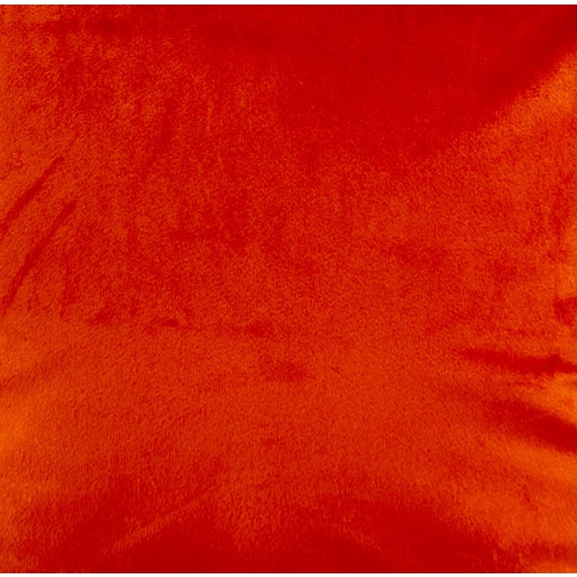 Festive 20” Square Santa With Animal Friends Christmas Themed Pillow With Red Velour-Like Back - Made in U K For Sale - Image 9 of 11