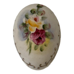 Porcelain Hand Painted Egg Trinket Box