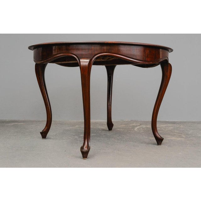Art Nouveau Table in Mahogany For Sale - Image 6 of 13