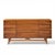 Young Manufacturing Mid Century Walnut Curved Front Credenza This credenza measures: 64 wide x 19 deep x 32.5 inches high...