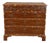 Antique English George II Style Oyster Burl Yew Bachelors Chest Dresser Commode For Sale
