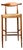 Vintage MCM Wood and Rush Bar Stool For Sale