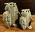 Vintage Japanese Mottled Glazed Stoneware Owl Candle Lanterns, 1970s, Set of 2 For Sale - Image 6 of 11