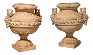 Terracotta Amphorae by Gossin, 1800s, Set of 2