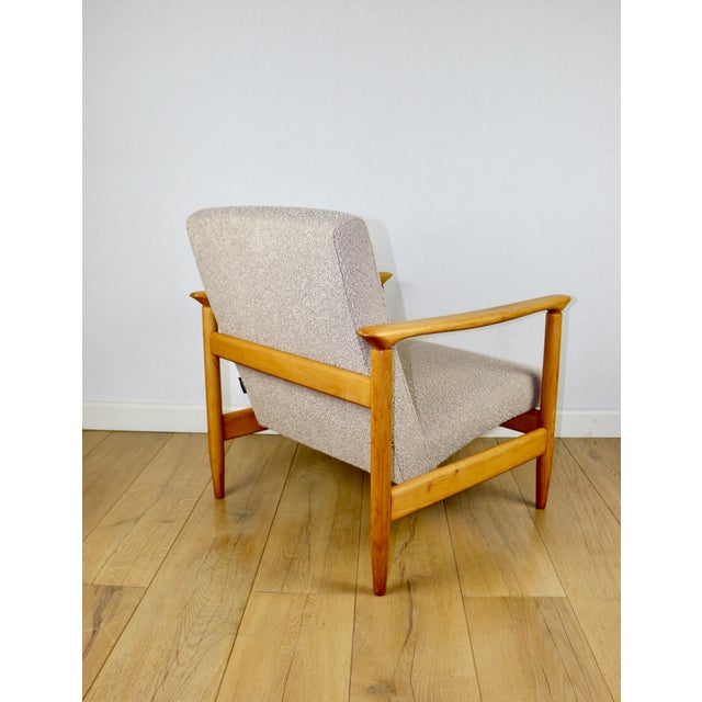Beige Boucle GFM-142 Armchair from Edmund Homa, 1970s For Sale - Image 6 of 12