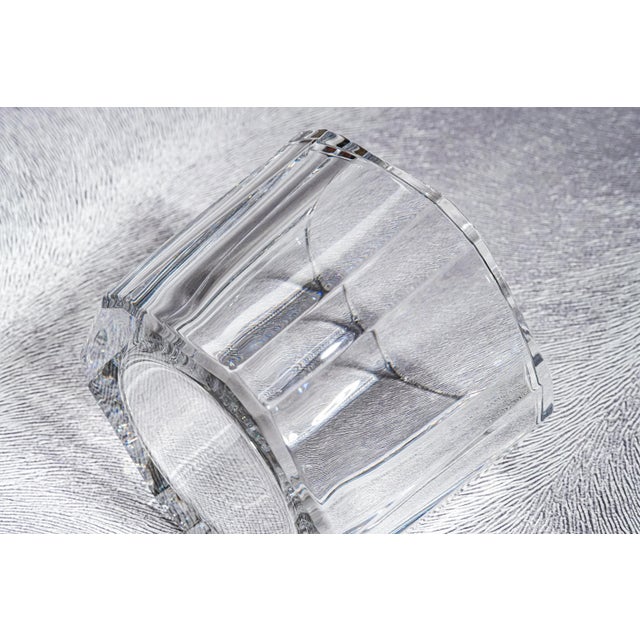 Substantial Faceted Orrefors Sweden Crystal Biscuit Jar Designed by Olle Aberius Home Decor For Sale - Image 10 of 14