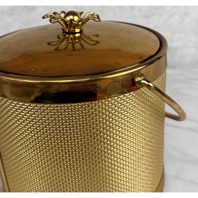 Mid-Century Hollywood Regency Brass Ice Bucket For Sale - Image 10 of 12