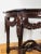 French 1930s Artisan Carved - Demi Lune Console Table Solid Mahogany For Sale - Image 3 of 8