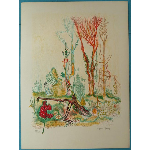 Marcel Genay, Le château enchanteur, Lithograph For Sale