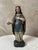 A polychrome carved wooden religious sculpture dating from the early 19th century, depicting the Virgin Mary in a gentle...