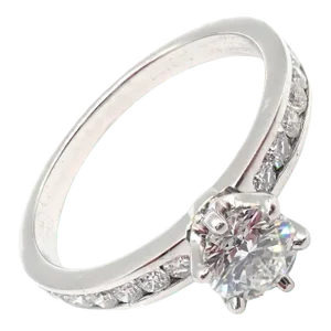 Tiffany & Co. Platinum 0.59ctw Diamond Engagement Ring sz 5.25