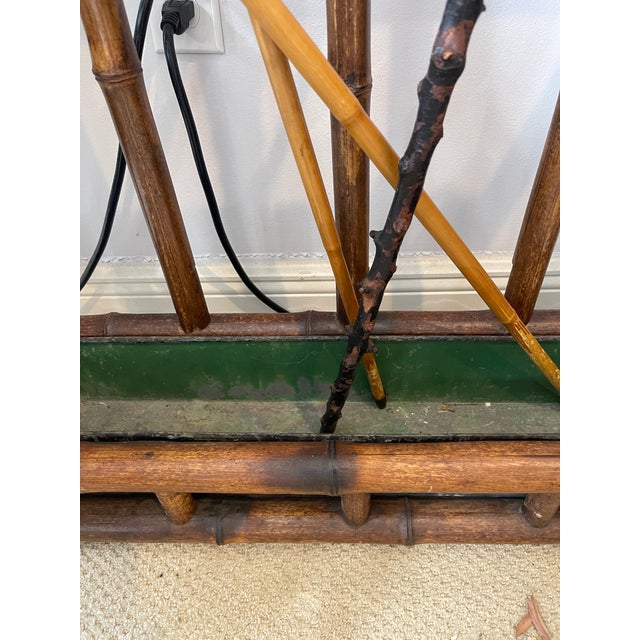 Aesthetic Movement French Bamboo Hall Tree With Fan Mirror 1870-1900 For Sale - Image 15 of 15