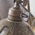 Antique Italian Art Deco Hammered Brass Desk Lamp With Spiral Motif, C. 1930s For Sale - Image 4 of 10