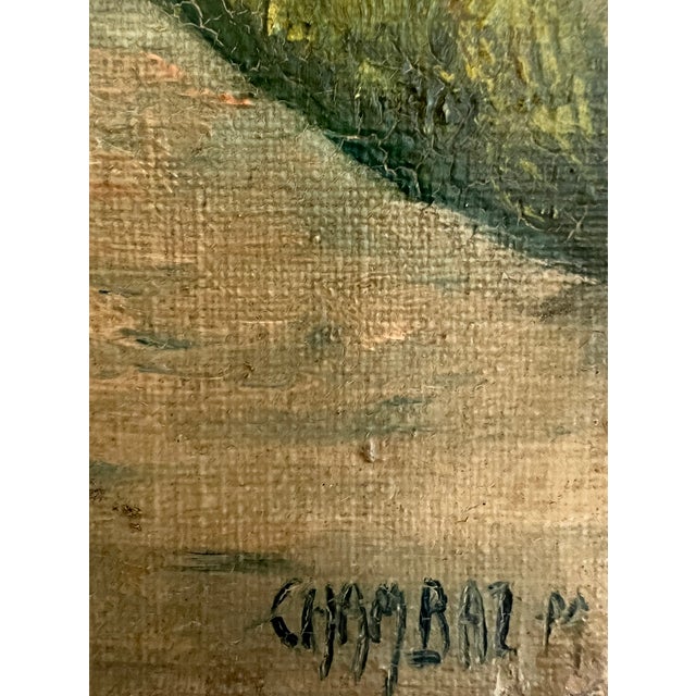 Marius Chambaz, Mazots au pied du Cervin, 1919, Oil on Canvas For Sale - Image 3 of 10