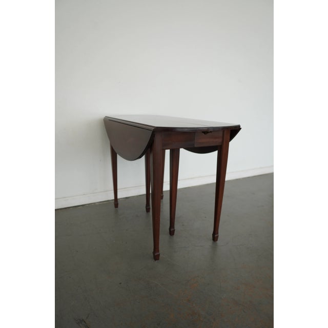 Vintage Mahogany Drop-Leaf Dining Table For Sale - Image 10 of 15