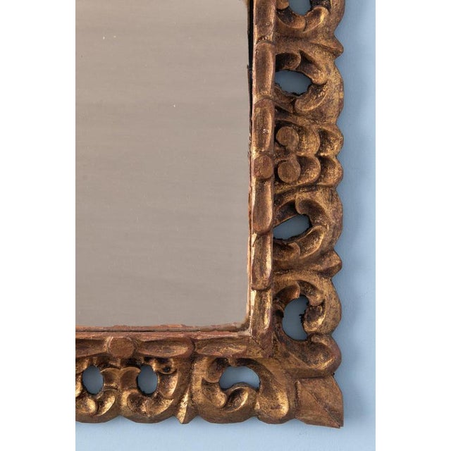 Baroque French Baroque Giltwood Openwork Mirror, 1900s For Sale - Image 3 of 8