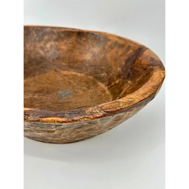 Antique Burl Fruitwood Bowl For Sale - Image 4 of 12