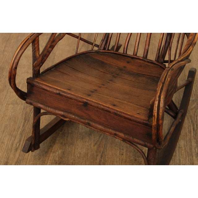 Early 20th Century Antique Bentwood Children Rocking Chair For Sale - Image 5 of 13