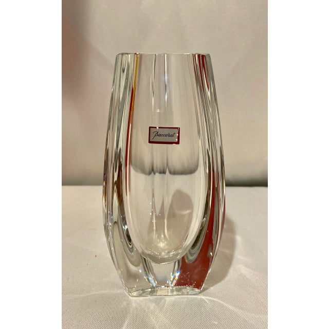 Metal Vintage Baccarat Crystal Vase For Sale - Image 7 of 7