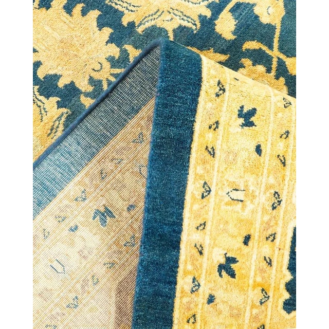 Mogul, One-of-a-Kind Hand-Knotted Area Rug in Blue, 8' 4" x 9' 10" For Sale In New York - Image 6 of 8
