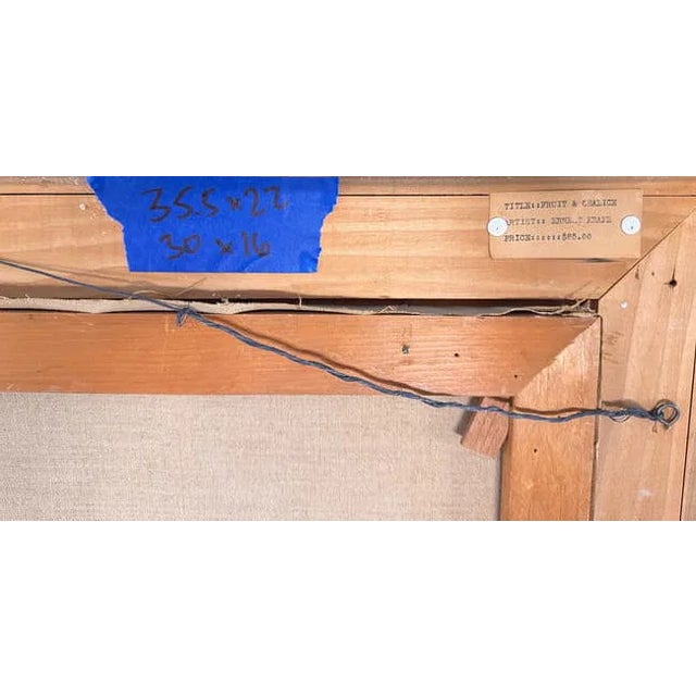 Mid 20th Century Large Mid-Century Modern Vintage Swedish Original Still Life Oil Painting, Signed and Framed For Sale - Image 5 of 6