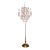 71" Opulent & Monumental 1920's French Louis XV Versailles Palace Rock Crystal 9 Light Torchiere/ Floor Lamp For Sale