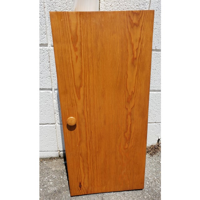 A Late 20th Century Amish Hand-Crafted Pine Wall Cabinet in great vintage condition. Measures 13.75"W x 3.75" x 30"H.